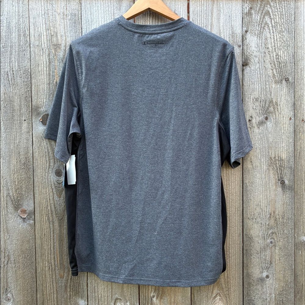 Champion Gray Men's Short Sleeve Fitted Tee - Picture 7 of 7